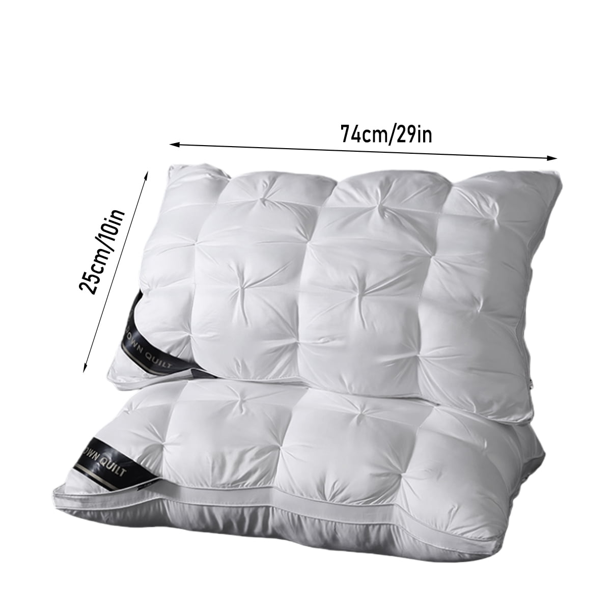 Orthopedic Support 2-Pack 3-Line Grid Bed Pillow (20.1" x 13.97") - Soft, Breathable and Hypoallergenic - Hotel Quality Plush Sleeping Pillows Detail