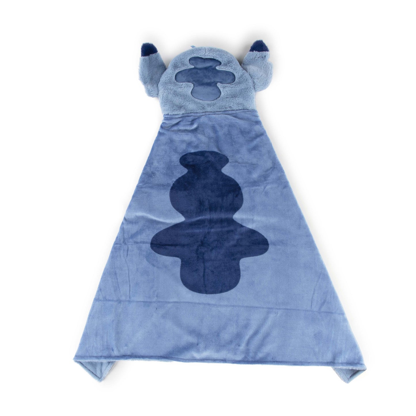 Super Soft Flannel Stitch Kids Hooded Silk Touch Throw Blanket, Polyester Faux Fur, Blue, 54" x 40" - Super Soft Reversible Sherpa Flannel Blanket Detail