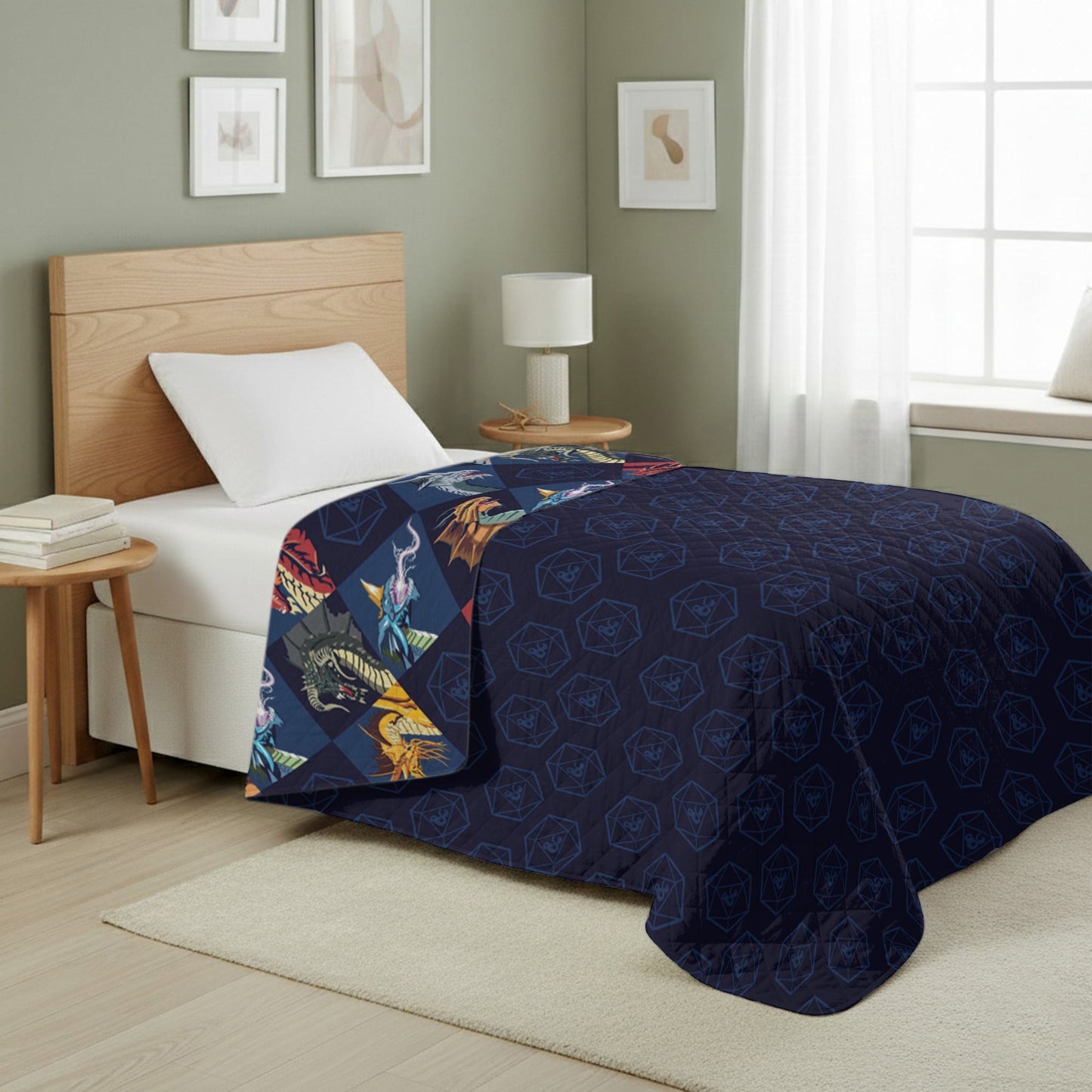 Decorative Knitted Quilted Throw Blanket 60x80 inches, Kids Character Bedding - Cozy Fleece Throw Blanket for Couch & Bed Detail
