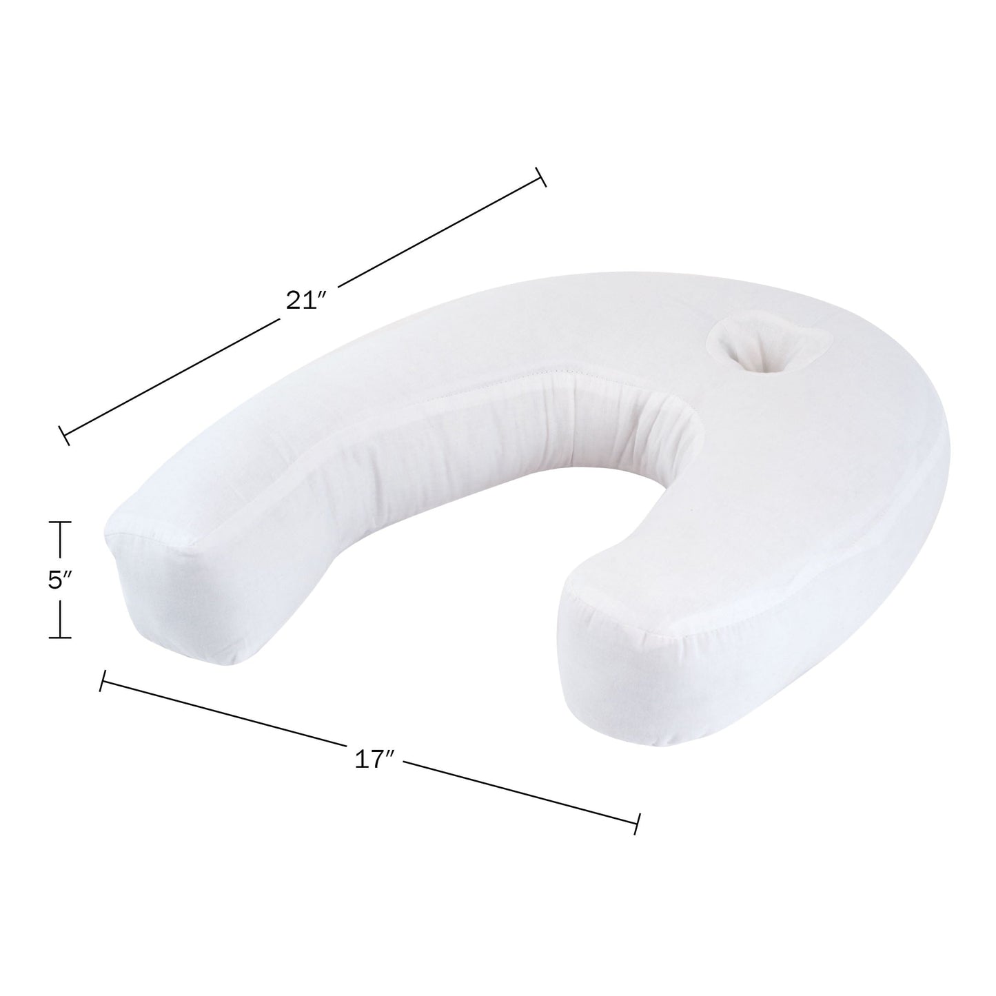Decorative Plump Bluestone Contour Side Sleeper Pillow with Ear Pocket for Pain Relief - Hotel Quality Plush Sleeping Pillows Detail