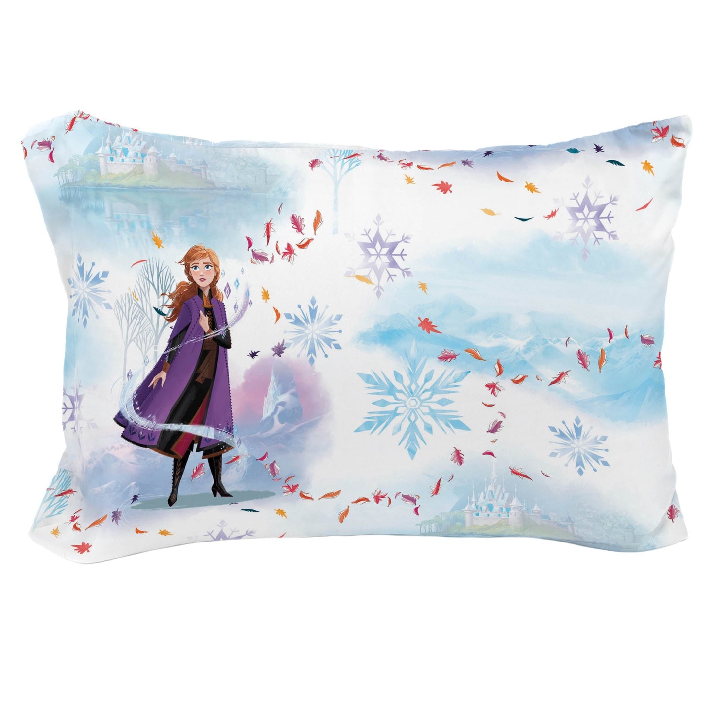 Fluffy Down Alternative Frozen Winter Frost Adventures 2-Piece Twin/Full Reversible Comforter Set, Polyester Microfiber, Blue & Purple - Cloud-Like Soft Lightweight Bed Comforter Detail