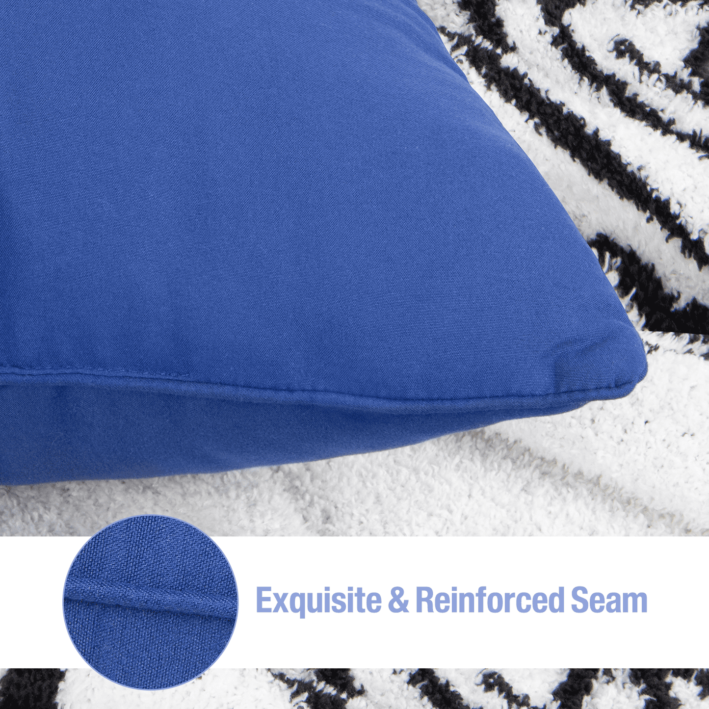 Decorative Plump Throw Pillow Inserts Set of 2, Indoor Decorative 18x18 inches Square Pillows for Couch, Sofa, Bed, Supportive Cushion... - Hotel Quality Plush Sleeping Pillows Detail