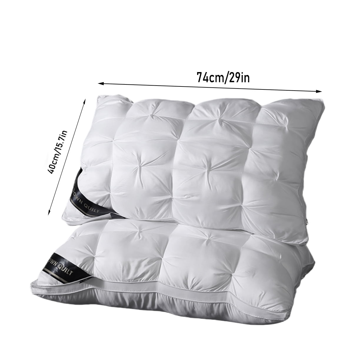 Orthopedic Support 2-Pack White Twisted Bed Pillows (20" x 16.5") - Soft Plush Down Alternative, Breathable and Hypoallergenic, Standard... - Decorative Throw Pillow Cushion for Sofa & Bed Detail