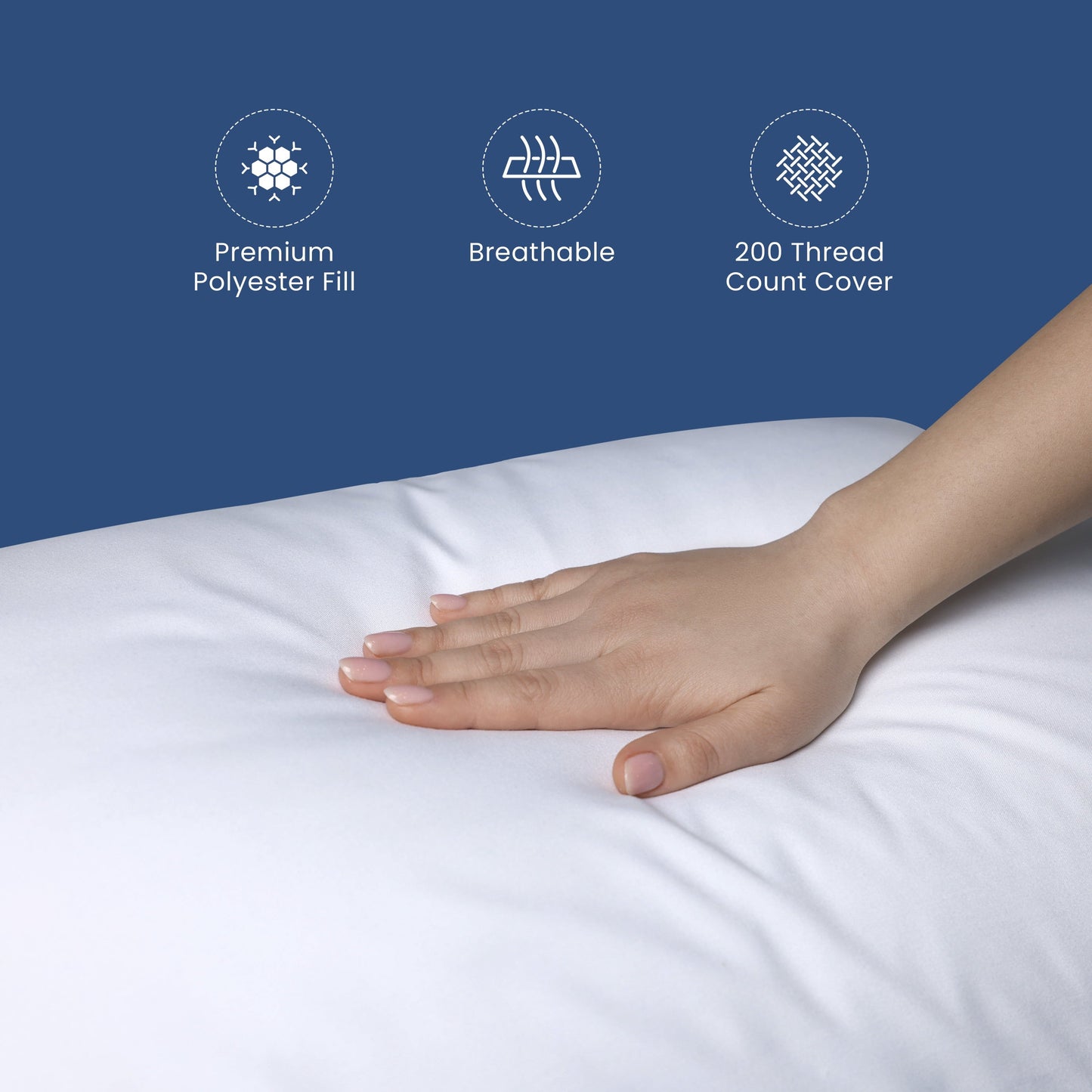 Orthopedic Support Down Alternative White Euro Pillow Insert 26x26 – Soft & Durable - Orthopedic Shredded Foam Bed Pillow Set Detail