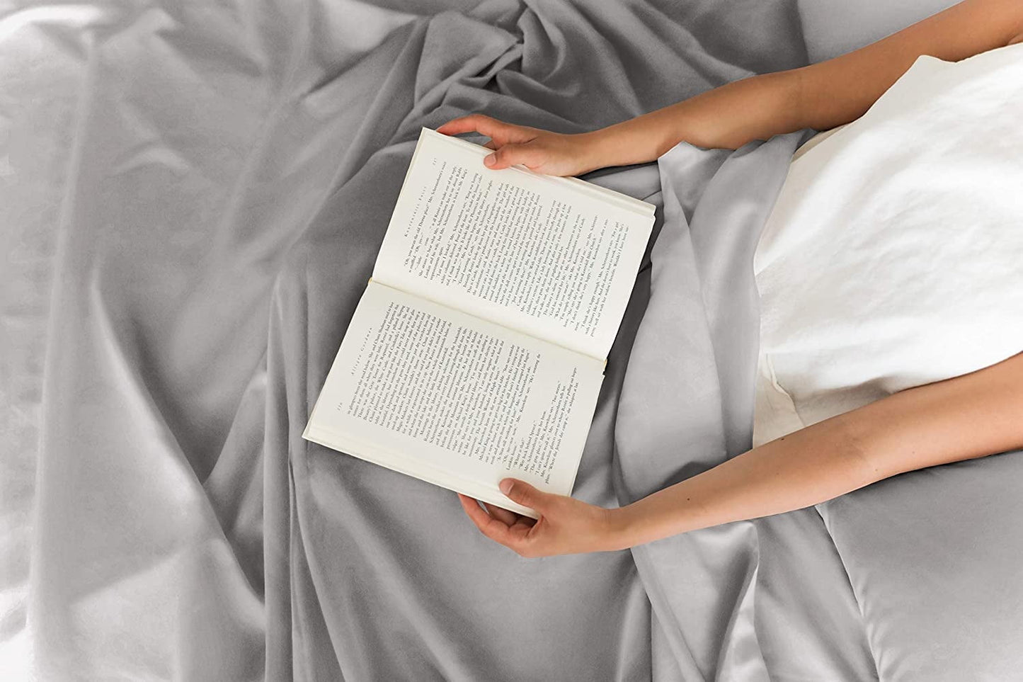 Ultra-Soft 4-Piece 400 Thread Count Cotton Sheet Set - King Size 100% Cotton Sateen Bed Sheets Fits 18"-24" Mattresse... - Luxury Bed Sheet Set with Deep Pockets Detail