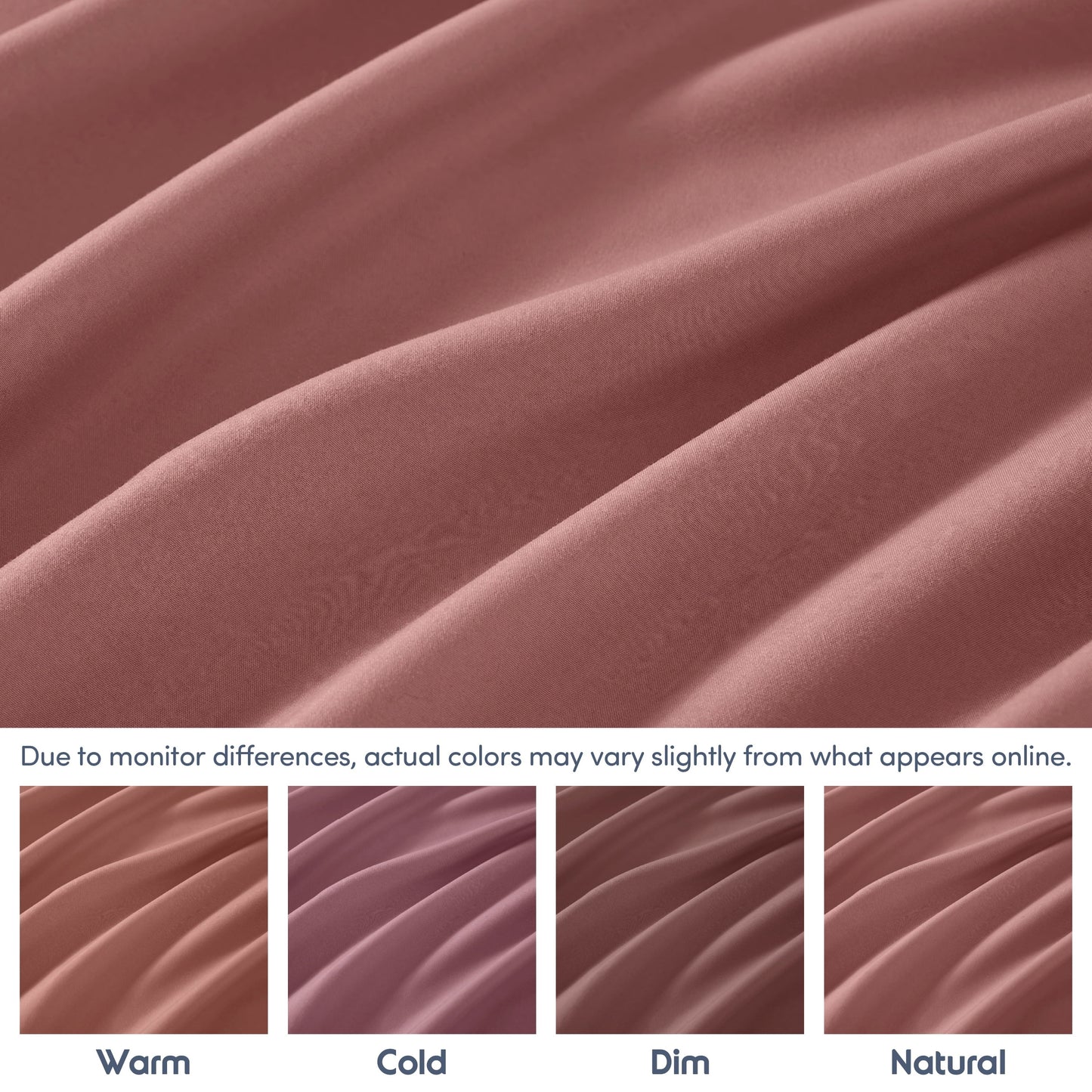 Premium Egyptian Cotton Extra Deep Pocket Twin XL Fitted Sheet Only, Fits 18" to 24" Mattress, Soft Microfiber Fitted Bed Sheet, Pink Clay - Luxury Bed Sheet Set with Deep Pockets Detail