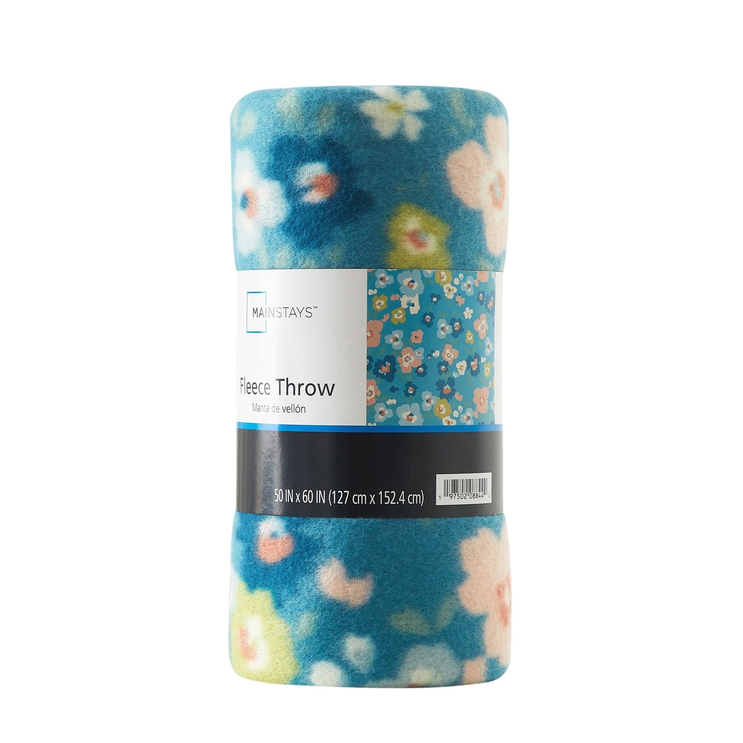 Lightweight Warm Cozy Fleece Throw Blanket Delightful Floral 50" x 60", All Ages - Super Soft Reversible Sherpa Flannel Blanket Detail