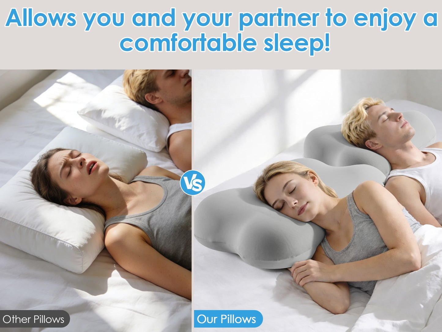 Hotel Collection Cervical Pillow Orthopedic Cervical Pillow for Neck Pain Relief, Memory Foam Bed Pillow with Pillowcase, Contour Bed ... - Decorative Throw Pillow Cushion for Sofa & Bed Detail
