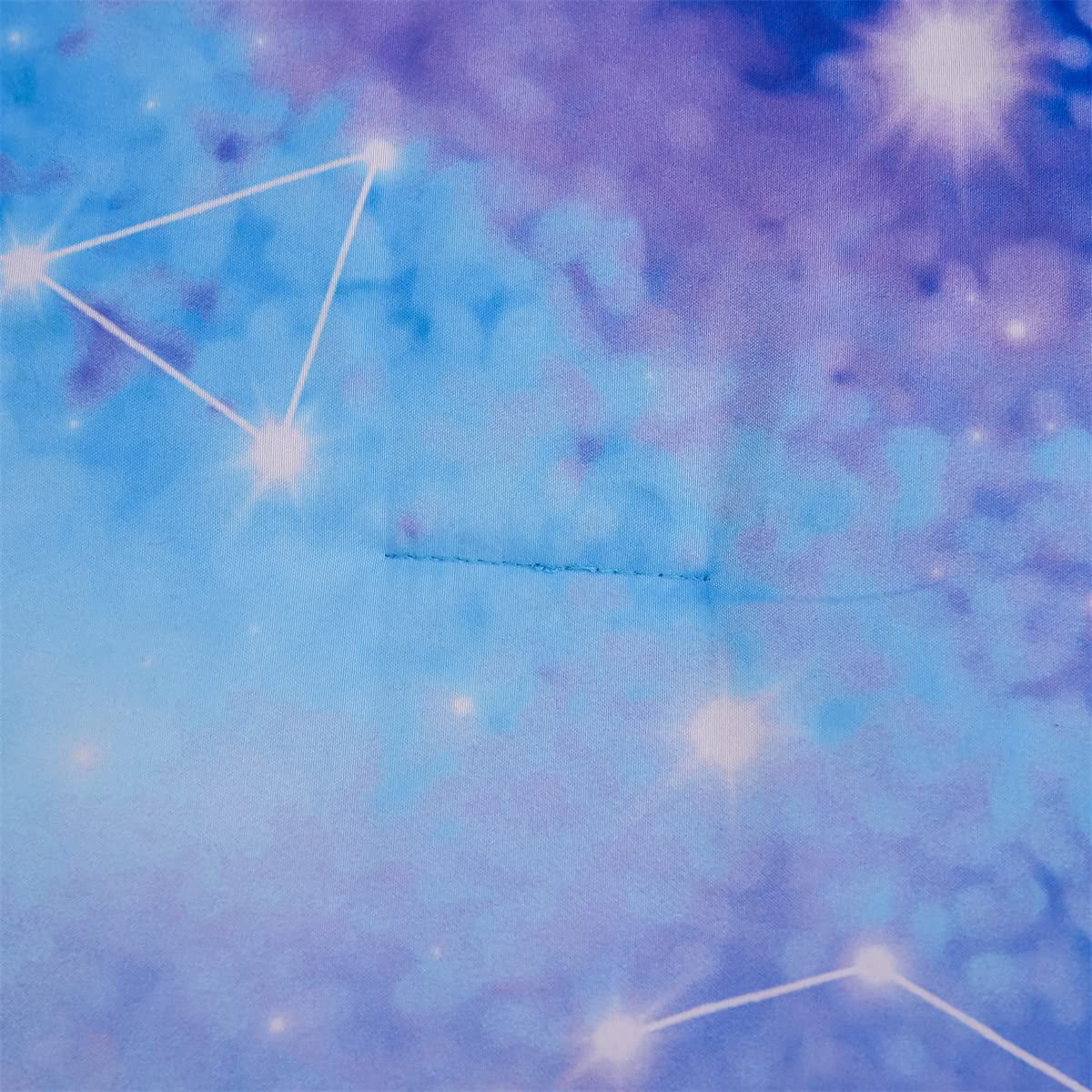 All-Season Tie Dye Constellation Ombre Comforter Set Twin Gradient Galaxy Bedding Set Blue Purple - Hypoallergenic Ultra-Fluffy Quilt for Winter Detail