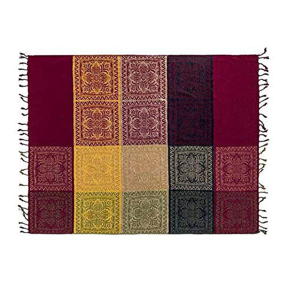 Super Soft Flannel 75x60 Inch Machine Wash Boho Tribal Throws Blankets Colorful Bohemian Hippie Chenille Throw Covers Couch Furniture So... - Lightweight Plush Warm Blanket for All Seasons Detail