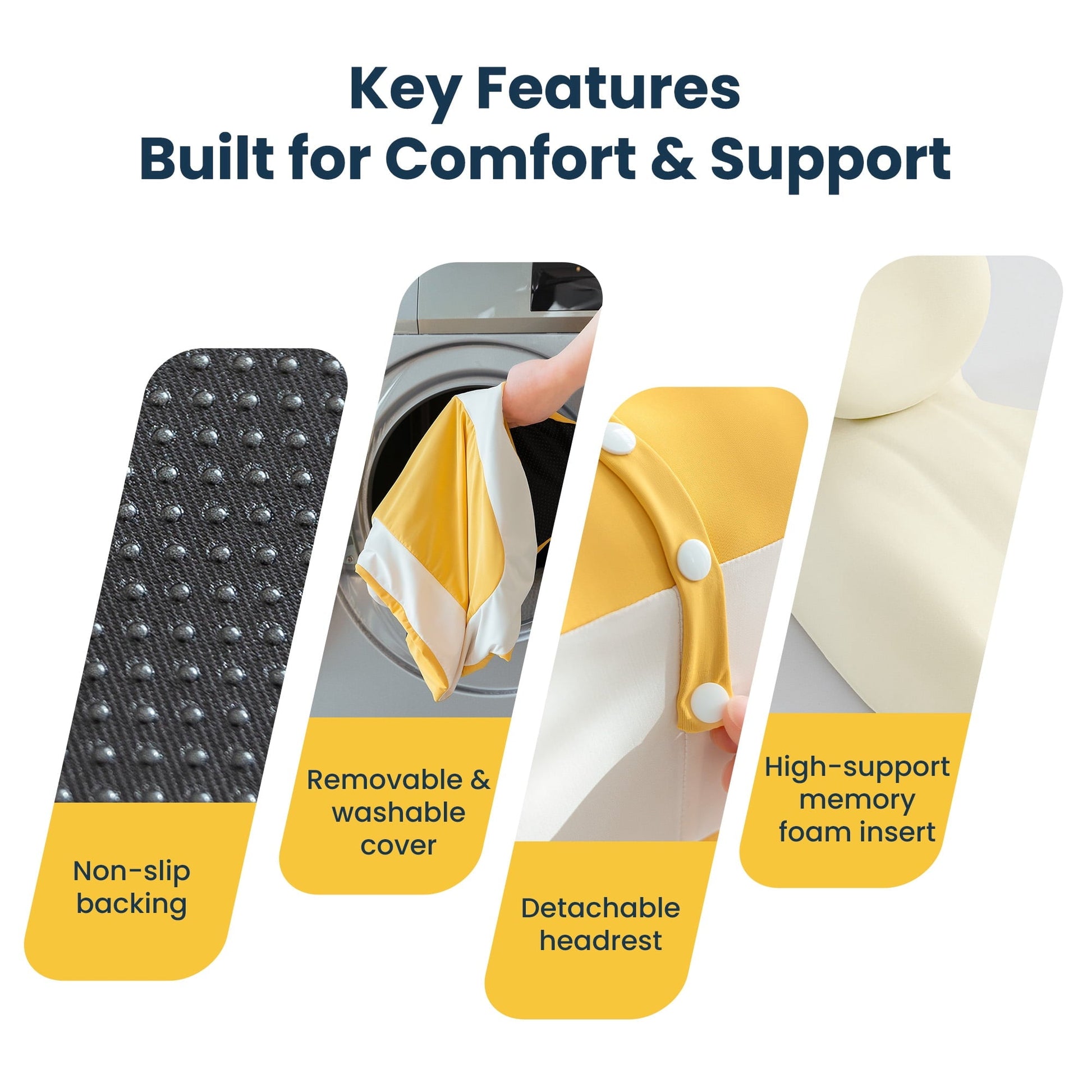 Ergonomic Memory Foam Memory Foam Reading Pillow, Multi-Position Support Bed Pillow for Petite Adults, Reading Tools, Fun Couple Pillows Pr... - Hotel Quality Plush Sleeping Pillows Detail