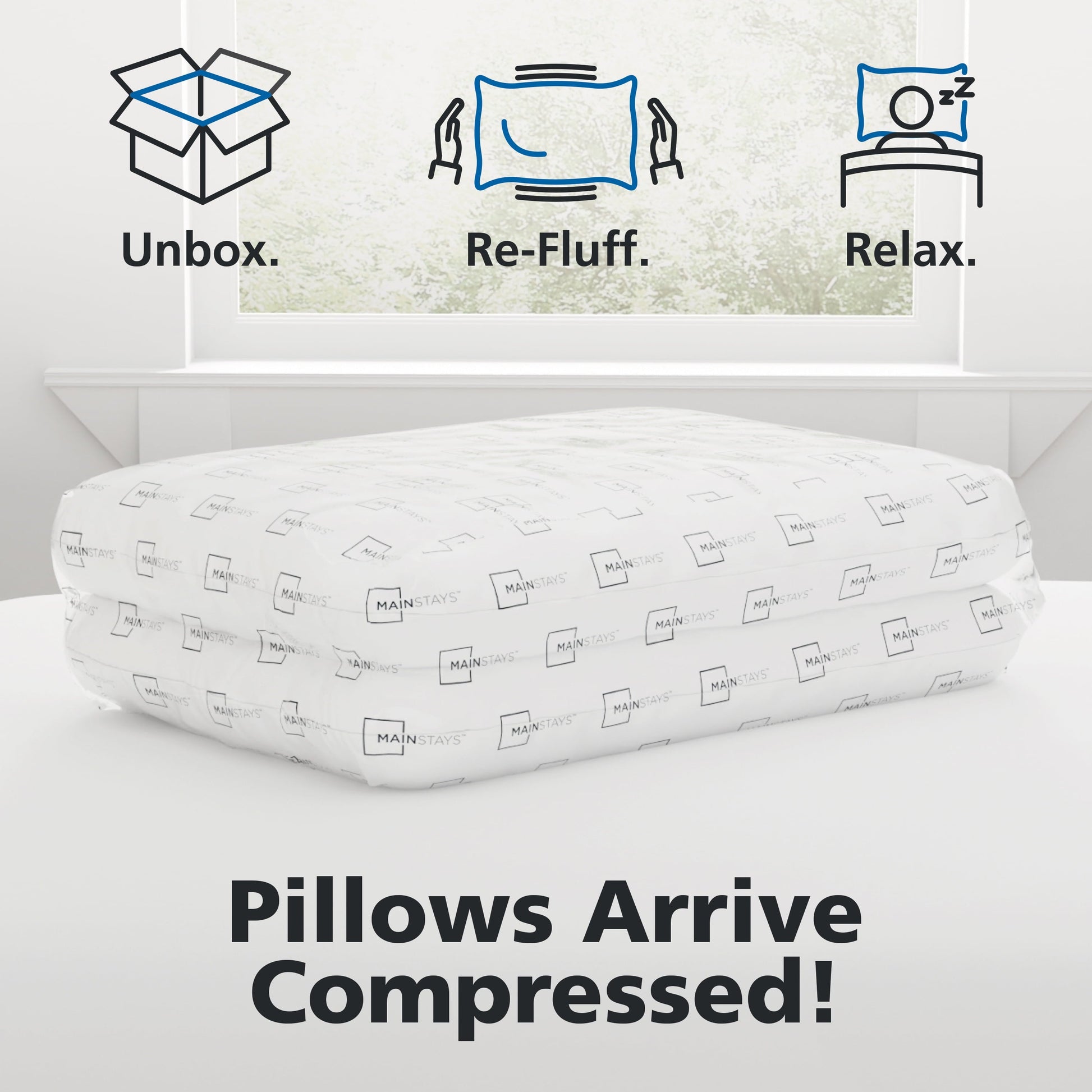 Orthopedic Support Back & Side Sleeper Bed Pillow, Standard/Queen - Extra Firm Support - Orthopedic Shredded Foam Bed Pillow Set Detail