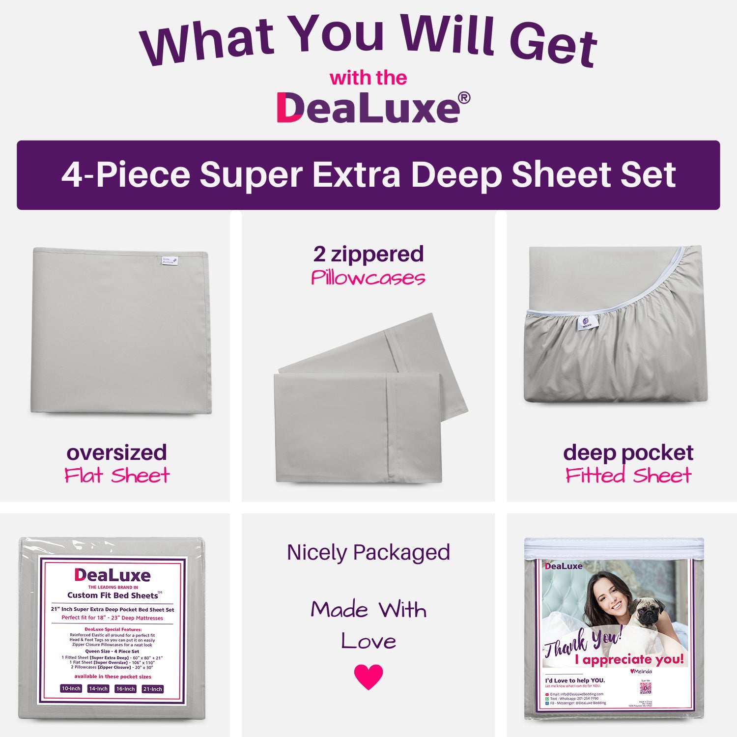 Cooling Sateen Bedding 21” King Extra Deep Pocket Sheets - Deep King Fitted Sheet - Super And Ultra Deep Sheet - For Deep Mattress -... - Breathable Egyptian Cotton Flat & Fitted Sheets Detail
