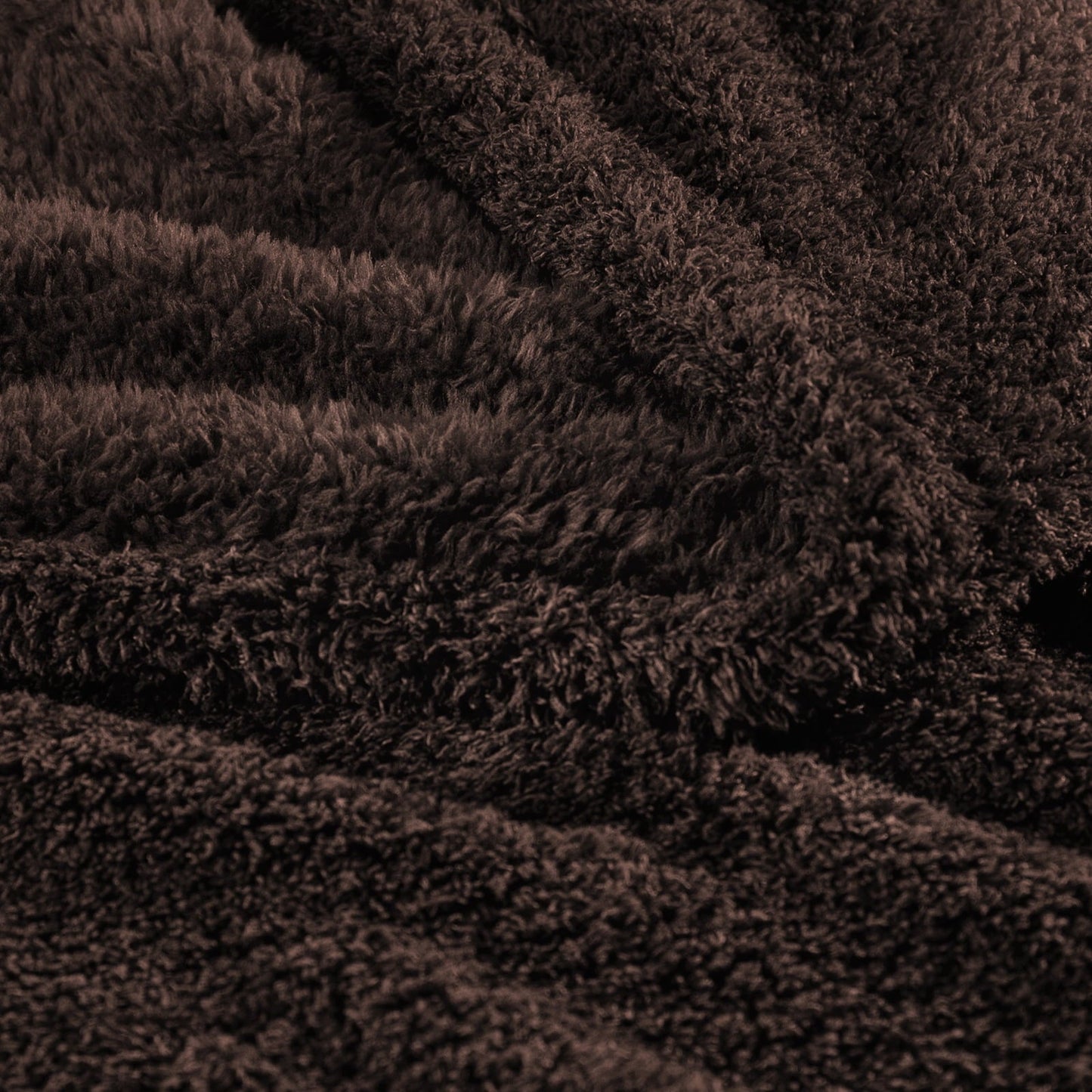 Reversible Sherpa Fuzzy Fleece Throw Blanket for Couch Sofa, Lightweight Fluffy Solid Velvet Blanket, 50x60 Inches, Coffee - Cozy Fleece Throw Blanket for Couch & Bed Detail