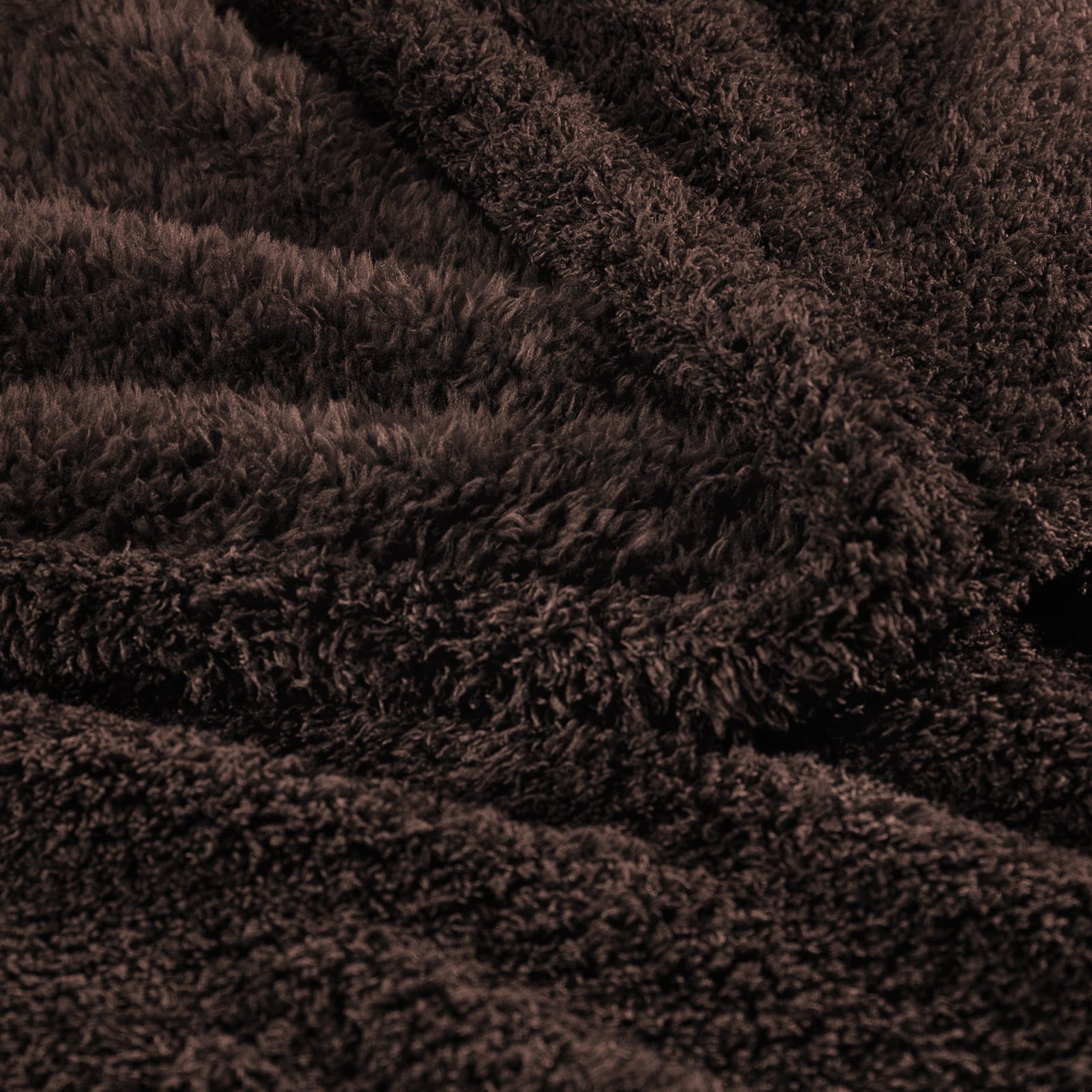 Reversible Sherpa Fuzzy Fleece Throw Blanket for Couch Sofa, Lightweight Fluffy Solid Velvet Blanket, 50x60 Inches, Coffee - Cozy Fleece Throw Blanket for Couch & Bed Detail