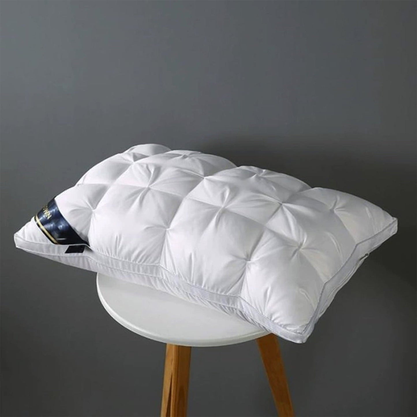 Fluffy Shredded Goose Down Pillow and Feather Pillows for Neck/Back/Side Sleepers, Premium Soft Down Fill Standard Size Pillow for Sl... - Orthopedic Shredded Foam Bed Pillow Set Detail