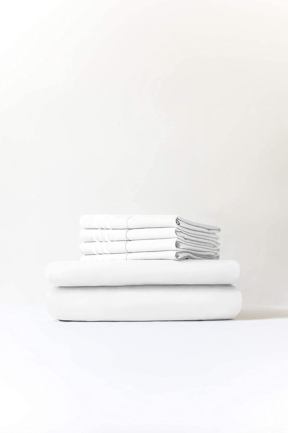 Wrinkle-Resistant 6-Piece Breathable and Cooling Sheet Set With Extra Matching Pillowcases - King Size Bed Sheets Fits 8"-16... - Premium Ultra-Soft Pillowcase Pair for Sleeping Detail