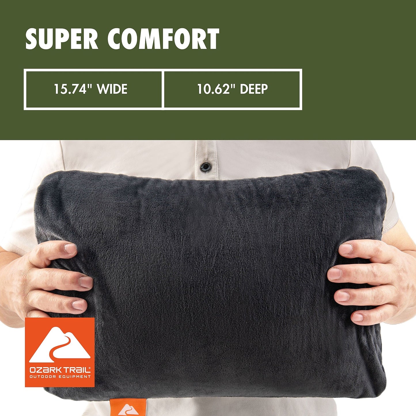 Ergonomic Memory Foam Dark Grey Memory Foam Camping Pillow for Adults - Ergonomic Memory Foam Pillow for Neck Pain Support Detail