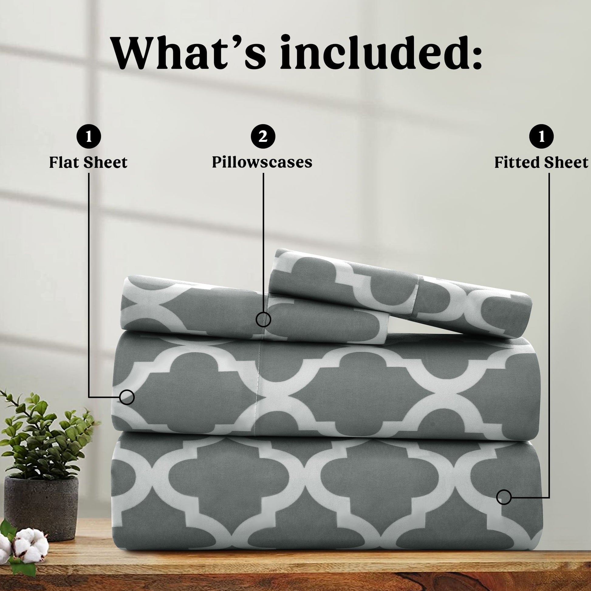 Ultra-Soft King Size Bed Sheets Set, ury 4 Piece Microfiber Deep Pocket Fitted Sheet, Flat Sheet & Pillowcases Bedding Sheets Se... - Premium Ultra-Soft Pillowcase Pair for Sleeping Detail