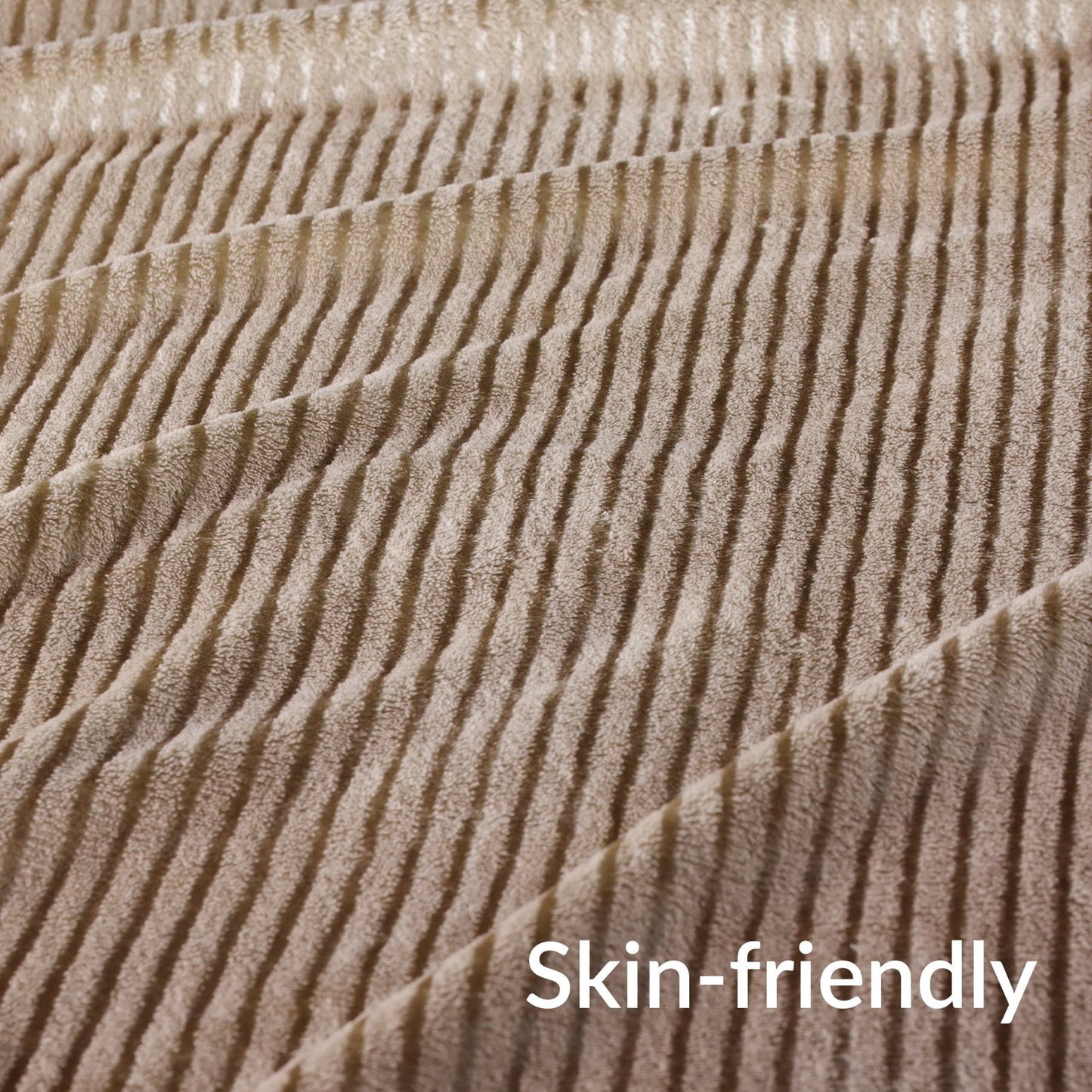Reversible Sherpa Soft Throw Blanket, 50"x60", Camel - Cozy Fleece Throw Blanket for Couch & Bed Detail