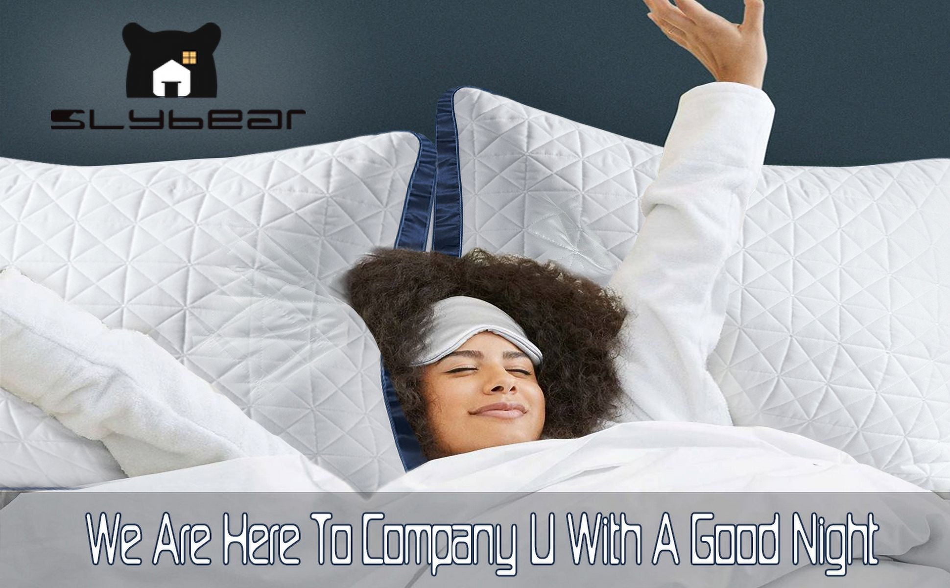 Orthopedic Support King Size Pillows Set of 2 - Cooling Hotel Luxury Bed Pillows for Sleeping 2 Pack, Supportive Breathable Down Alterna... - Decorative Throw Pillow Cushion for Sofa & Bed Detail