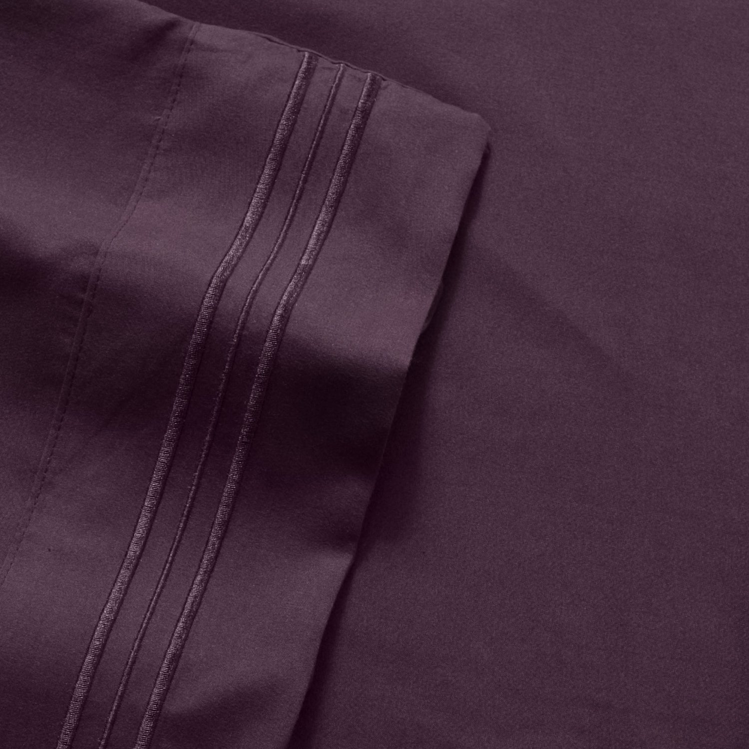 Ultra-Soft 1800 Series Bed Sheets - Extra Soft Microfiber Deep Pocket Sheet Set - Purple, Full - Luxury Bed Sheet Set with Deep Pockets Detail