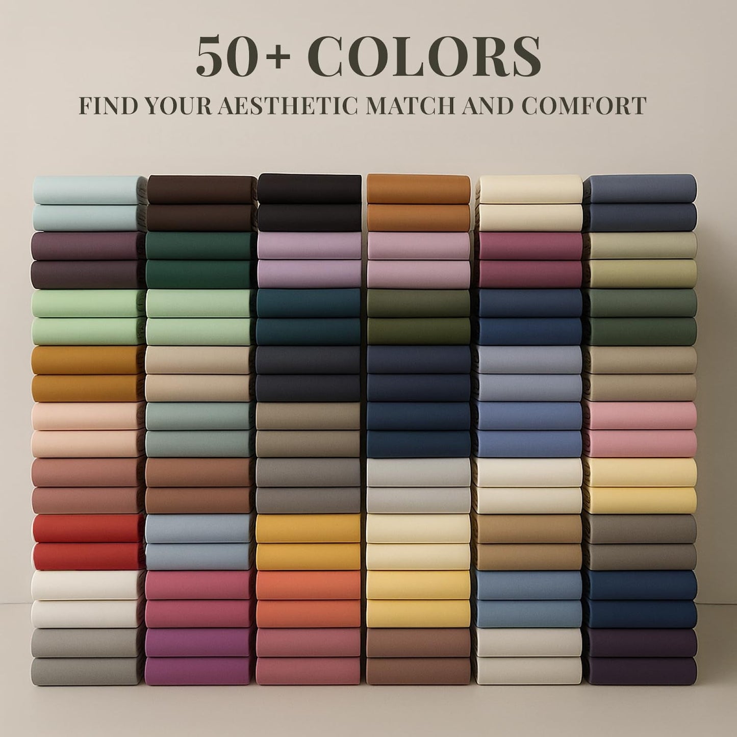Premium Egyptian Cotton Sacred Thread Rayon Derived , 18'' Deep Pocket Cooling Sheets for Hot Sleepers, 6 PC Cooling Sheets (Queen Size - Luxury Bed Sheet Set with Deep Pockets Detail