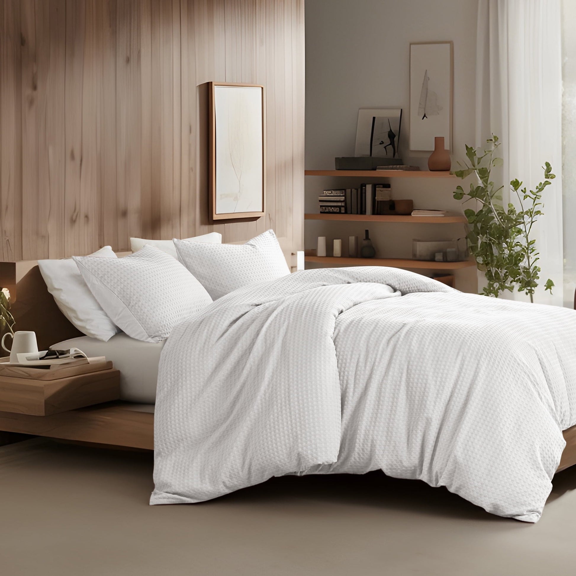 Luxurious Quilted Comforter Sets Twin/Twin-XL, 2 Piece Soft Bedding Sets, Off-White Comforter Bed Set with Pillow Shams - Cloud-Like Soft Lightweight Bed Comforter Detail