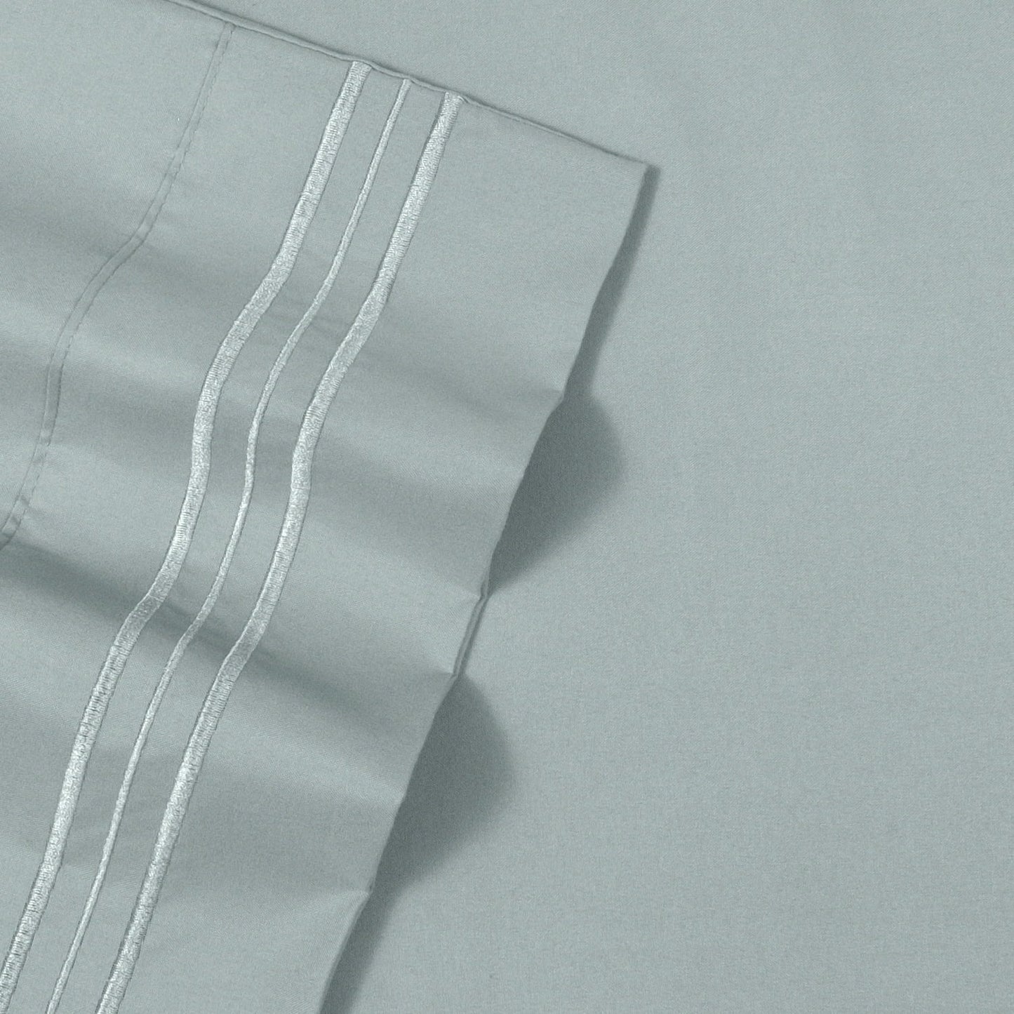 Breathable Luxury 1800 Series Classic 4-Piece 1800 Thread Count 100 GSM Bed Sheet, Queen - Breathable Egyptian Cotton Flat & Fitted Sheets Detail