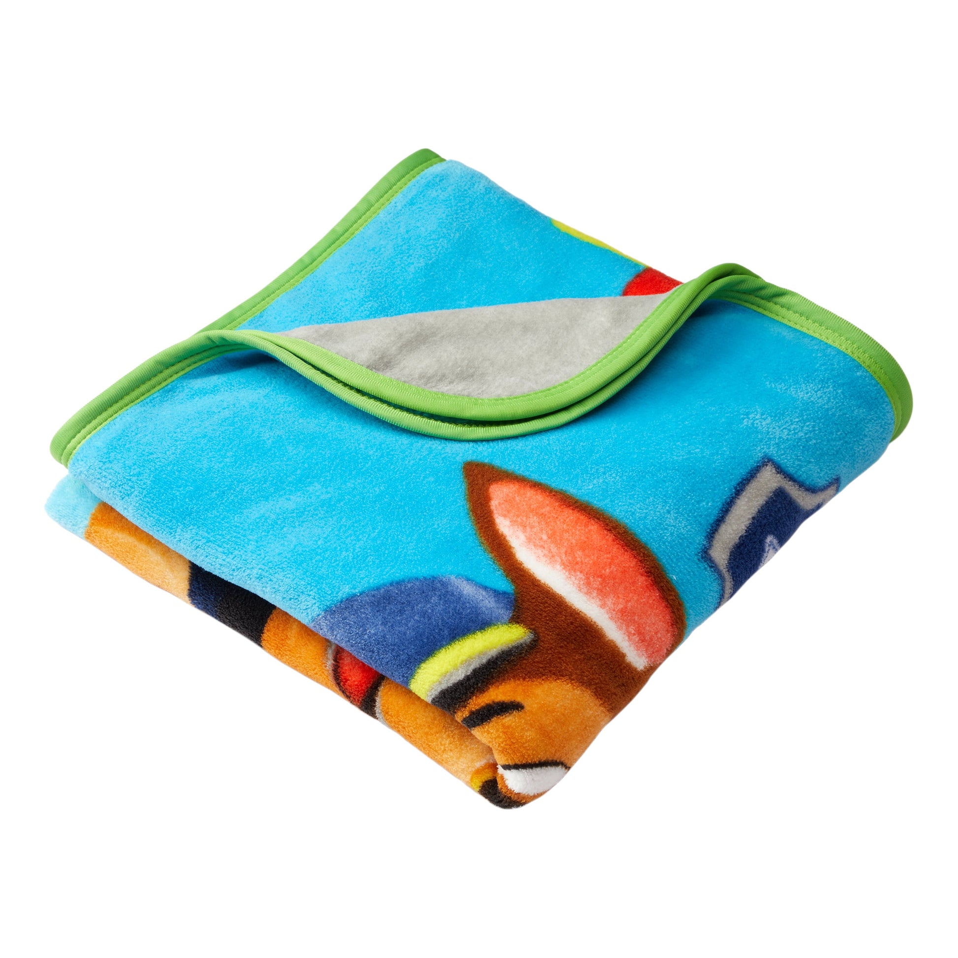 Decorative Knitted Kids Coral Fleece Throw, 46 x60 - Super Soft Reversible Sherpa Flannel Blanket Detail