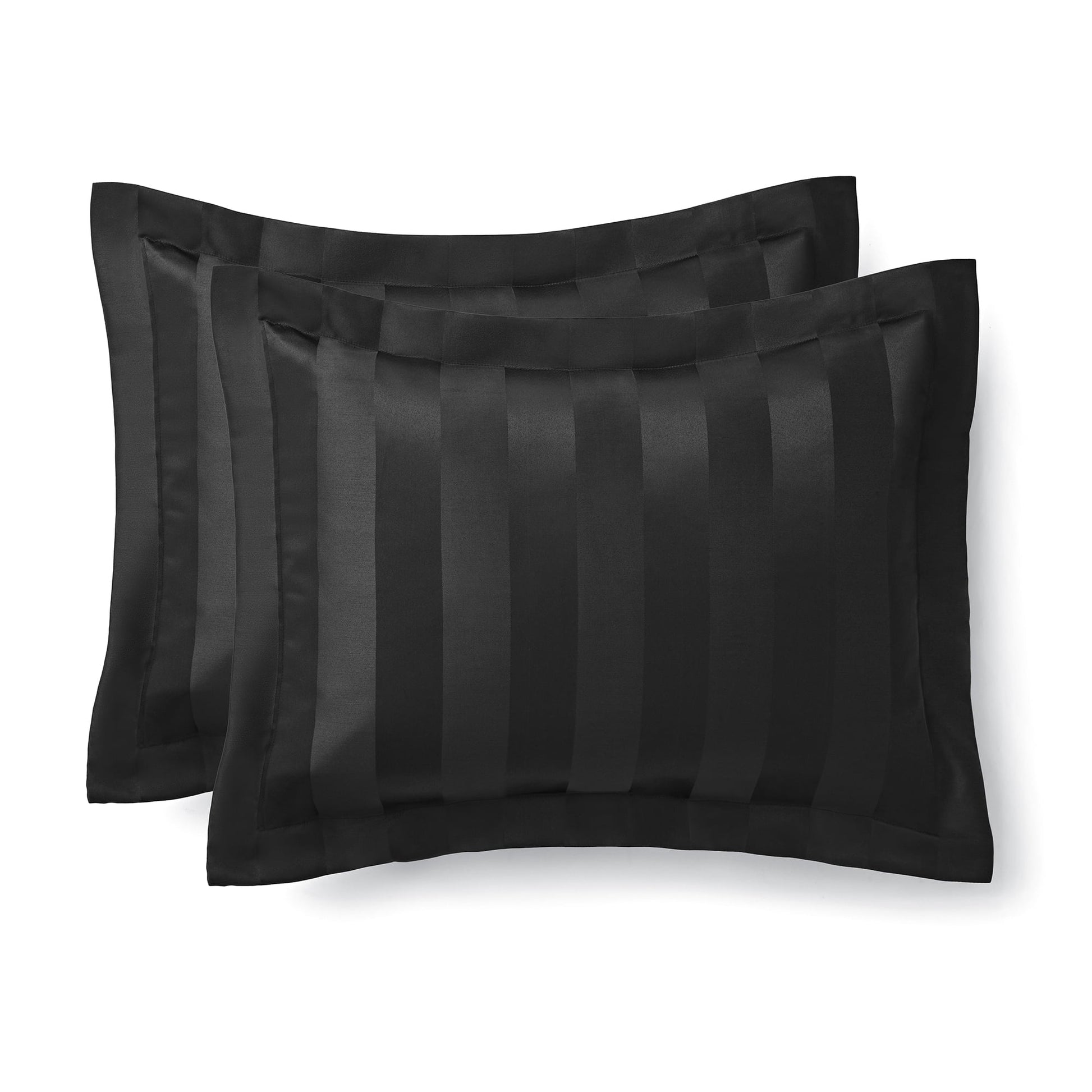 Fluffy Down Alternative Rich Black 5 Piece Damask Stripe Comforter Set, King, Adult, Unisex - All-Season Down Alternative Comforter Insert Detail