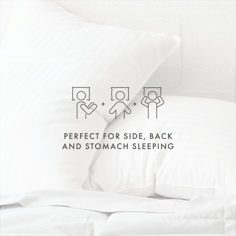 Ergonomic Memory Foam Bed Pillow 2-Pack Standard/Queen Size For All Sleep Styles - Back, Side and Stomach Sleepers - Ergonomic Memory Foam Pillow for Neck Pain Support Detail