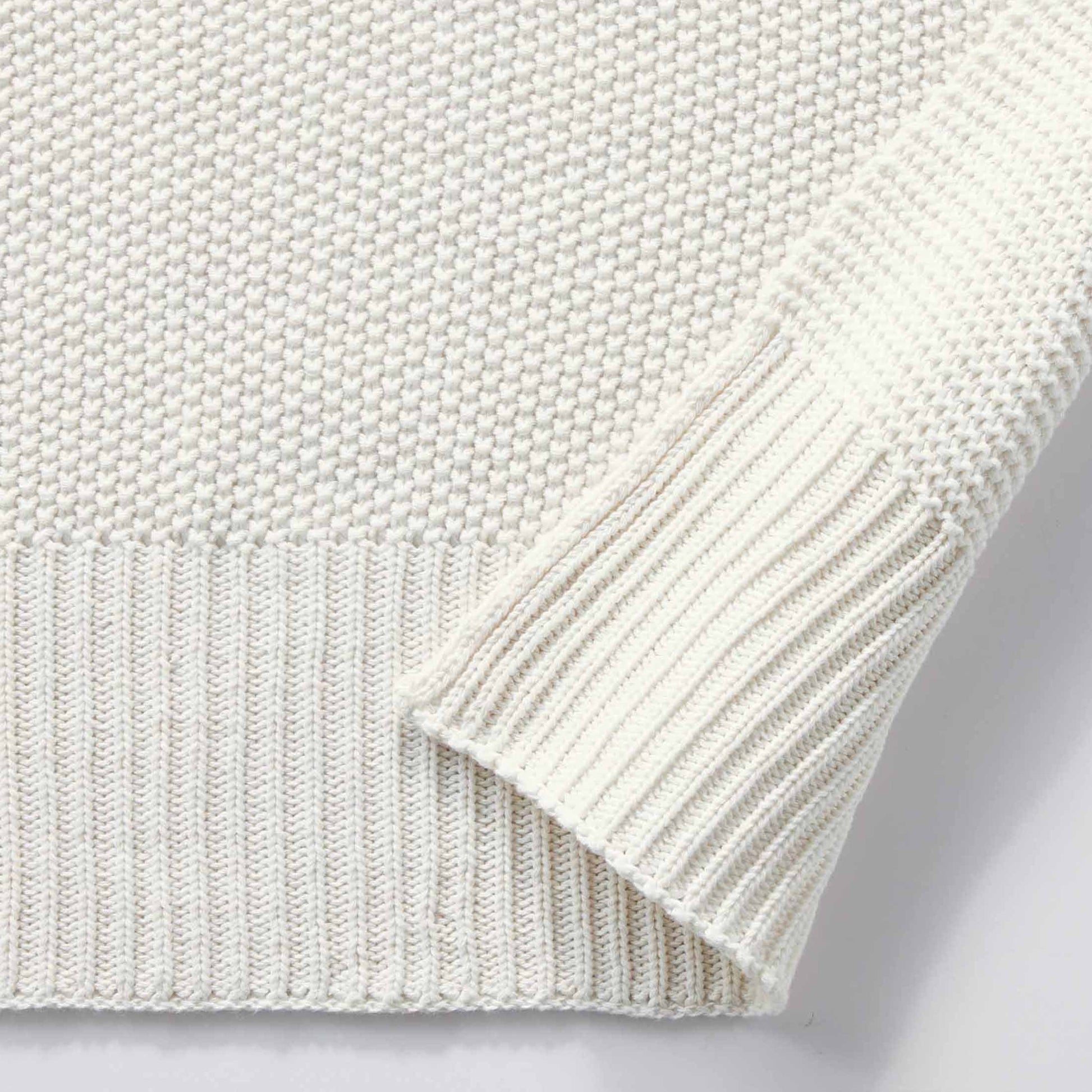Reversible Sherpa Chunky Knit Papyrus Throw, Cotton-Blend, 50"x60", 2.3 lb, All Ages - Cozy Fleece Throw Blanket for Couch & Bed Detail
