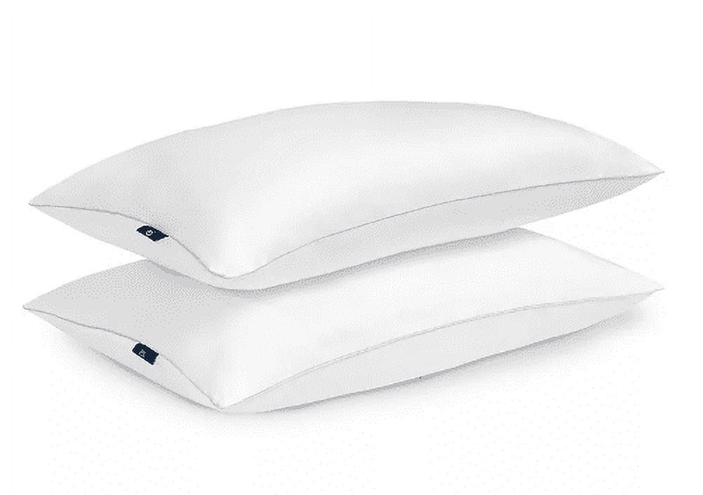 Orthopedic Support Queen Microfiber Polyester Bed Pillows Hypoallergenic (2 Count) - Ergonomic Memory Foam Pillow for Neck Pain Support Detail