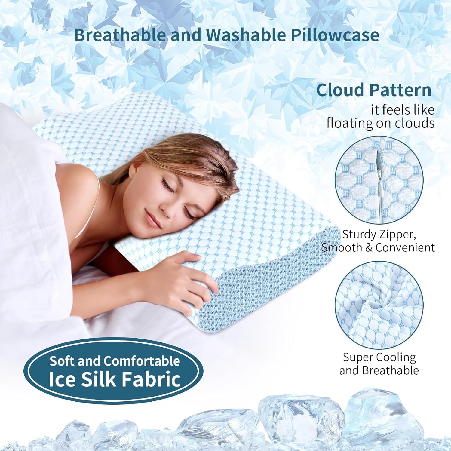 Hotel Collection for Neck Pain Relief, Contour Memory Foam s for Sleeping, Odorless Ergonomic Adjustable Orthopedic Cooling Bed Neck S... - Decorative Throw Pillow Cushion for Sofa & Bed Detail