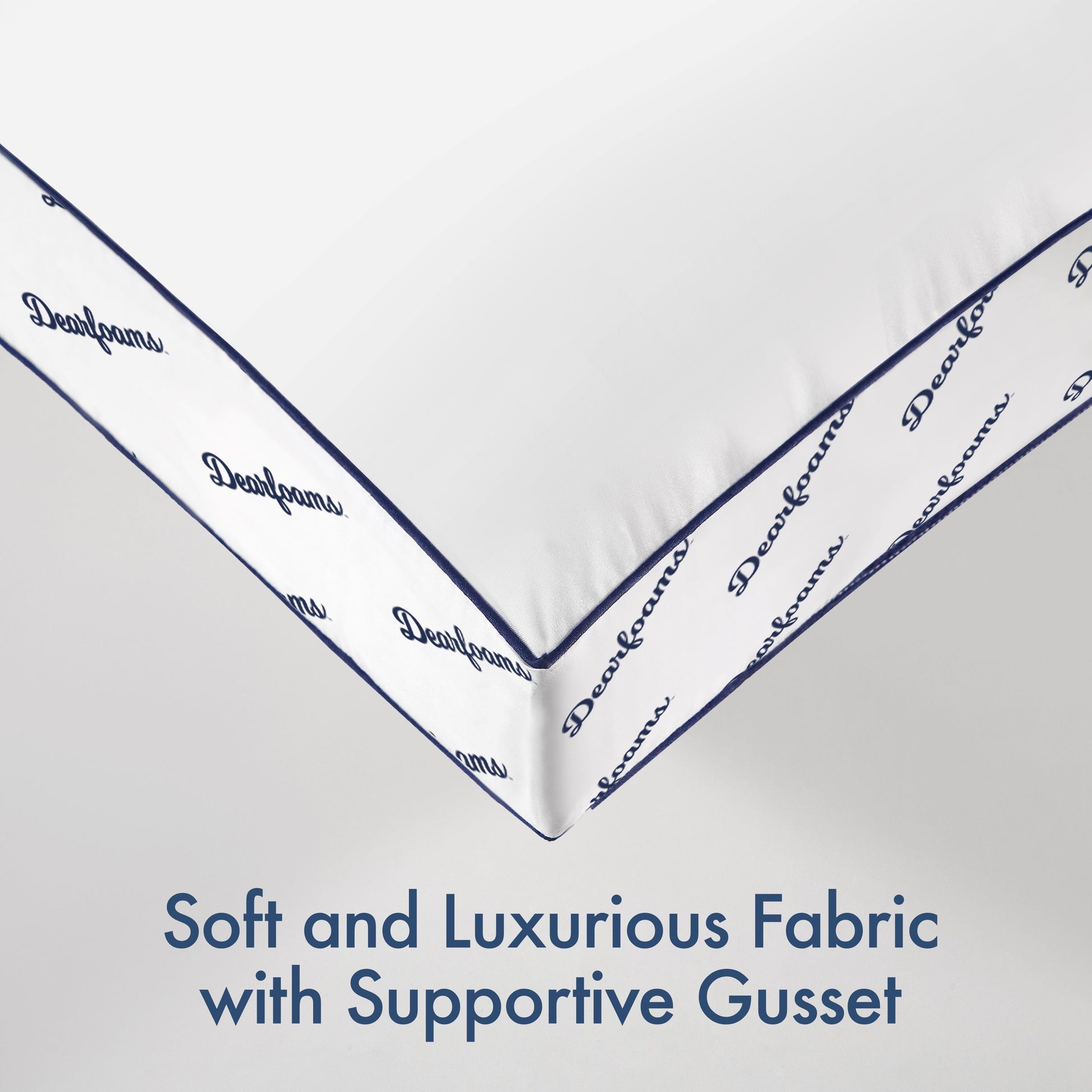 Orthopedic Support Cozy Gusseted Bed Pillow Standard, White - Ergonomic Memory Foam Pillow for Neck Pain Support Detail