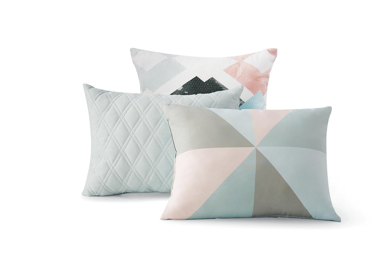 Luxurious Quilted Reversible Marble Diamond 8-Piece Bed in a Bag Bedding Set, Twin/Twin XL - All-Season Down Alternative Comforter Insert Detail