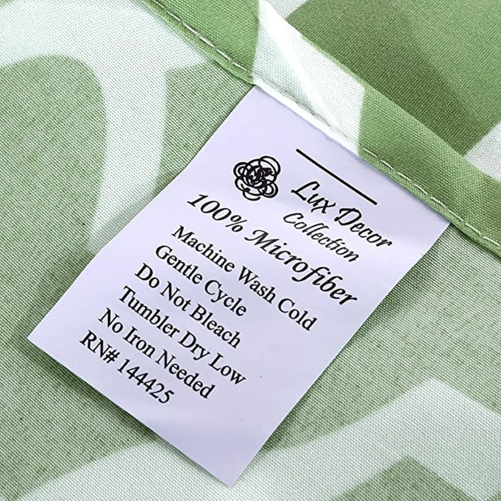 Ultra-Soft Quatrefoil Bed Sheet Set (King, Sage/White) 4 Piece Deep Pocket 1800 Series Microfiber Bed Sheet Set Contains 1 Fitte... - Cooling Hotel Quality Bedding Sheets and Pillowcases Detail