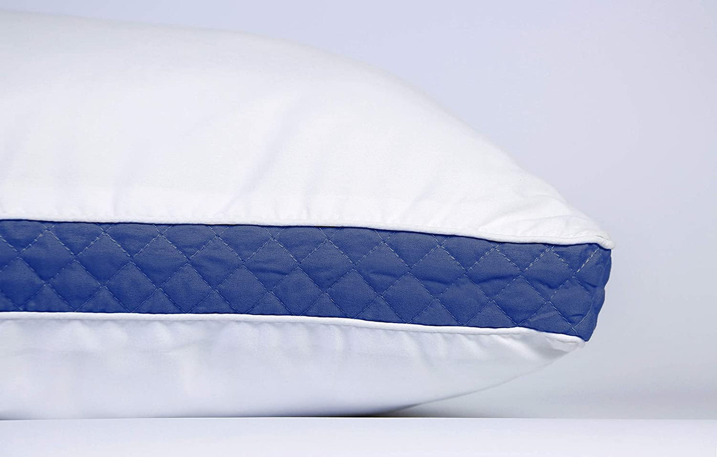 Fluffy Shredded Gusseted Quilted Bed Pillows - Set of 2 Premium Bed Pillows for Side Sleepers and Back Sleepers - 2 Pack (King Size, Na - Decorative Throw Pillow Cushion for Sofa & Bed Detail