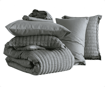 Luxurious Quilted 7 Piece Queen Comforter Set, Bed in a Bag with Sheets, Pillowcases & Shams, All Season Soft Bedding, Cozy and Lightwe... - All-Season Down Alternative Comforter Insert Detail