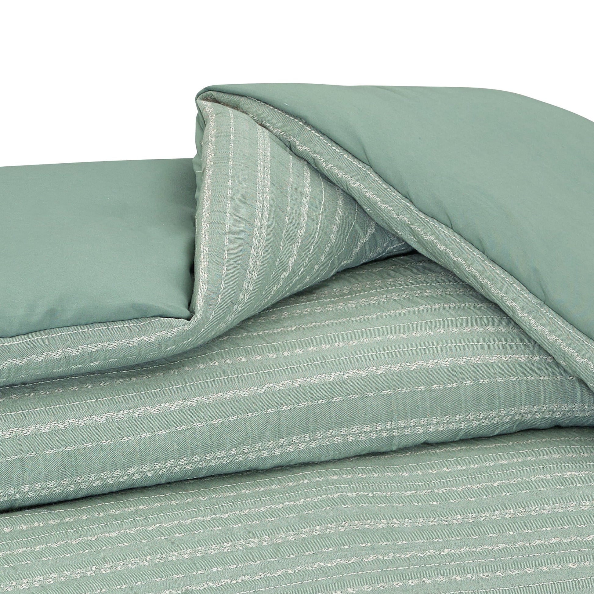 Hypoallergenic Cloud Crafted Woven 3-Piece Comforter Set, Green River, Full Queen, All Ages - Hypoallergenic Ultra-Fluffy Quilt for Winter Detail