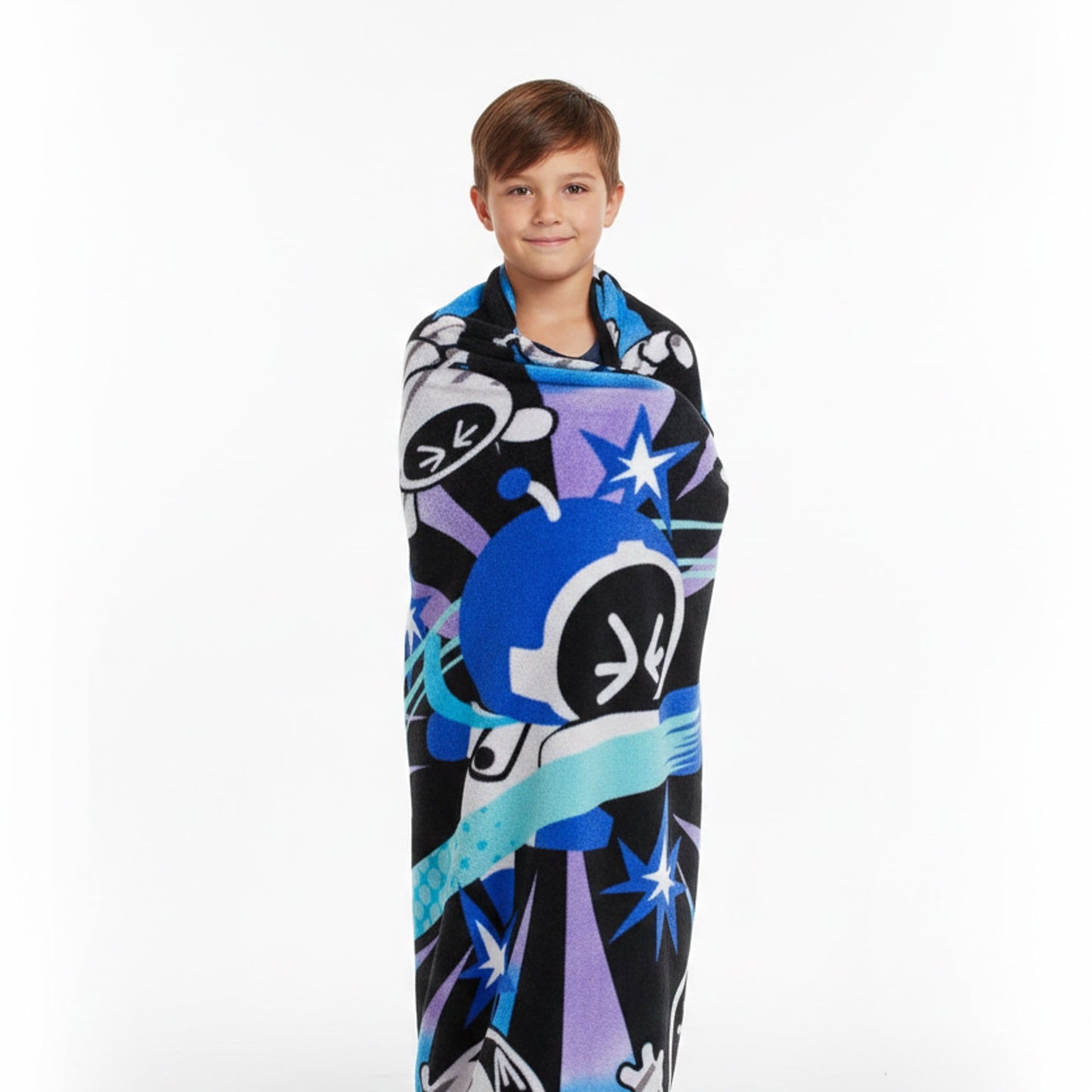 Cozy Fleece Silk Touch Throw Blanket for Kids, 46x60 inches - Super Soft Reversible Sherpa Flannel Blanket Detail