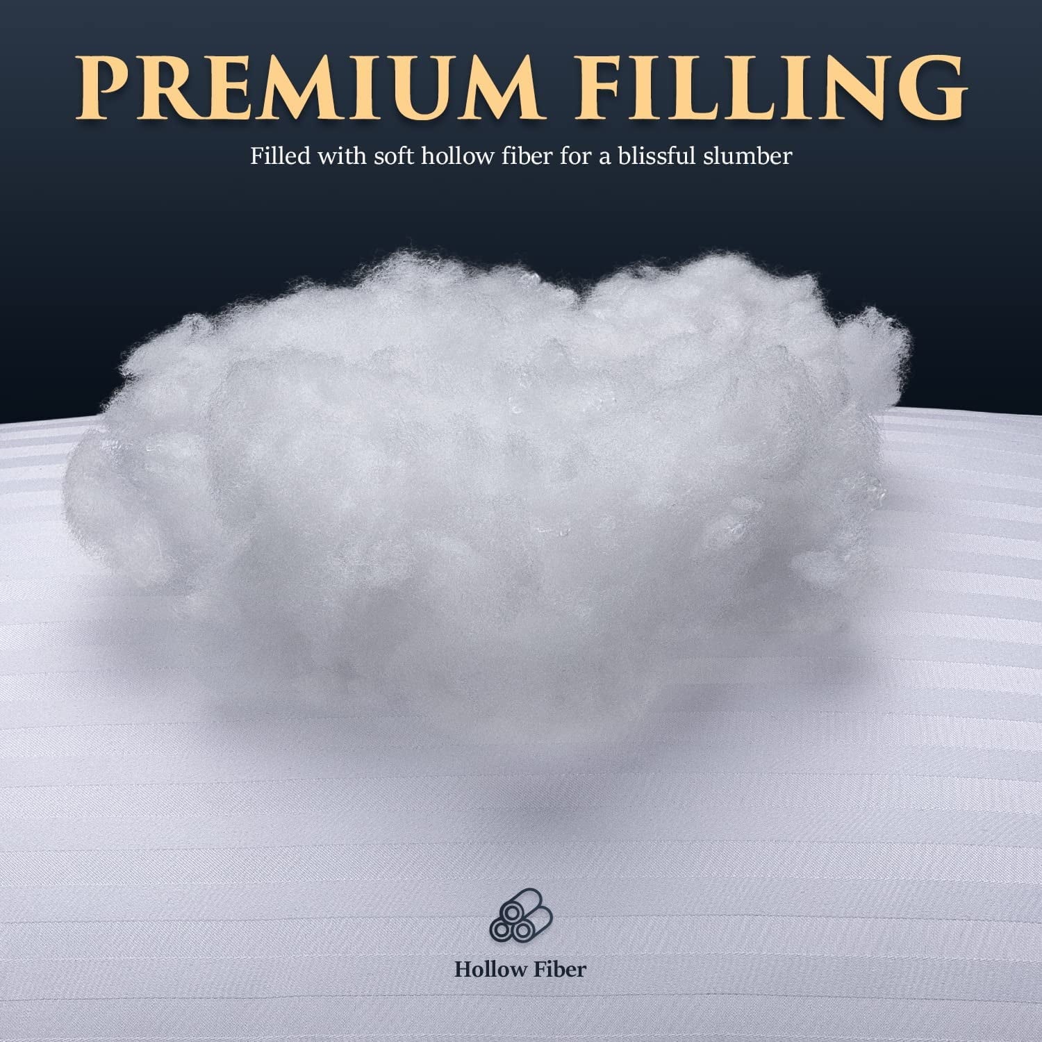 Hotel Collection Bed Pillows 2-Pack Queen Size Luxury Hotel Pillow for Side and Back Sleeper Pillows for Bed with Cooling Cover - Decorative Throw Pillow Cushion for Sofa & Bed Detail