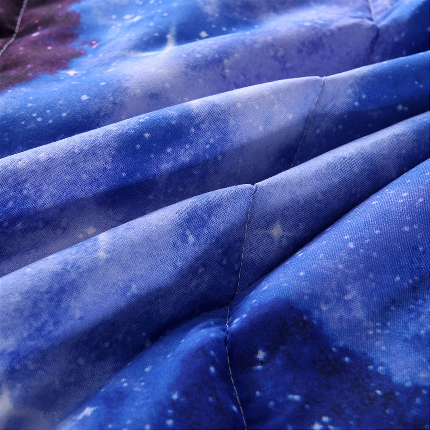 All-Season Galaxy Bedding Sets Outer Space Comforter 3D Printed Space Quilt Set Full Size for Kids Blue - Cloud-Like Soft Lightweight Bed Comforter Detail