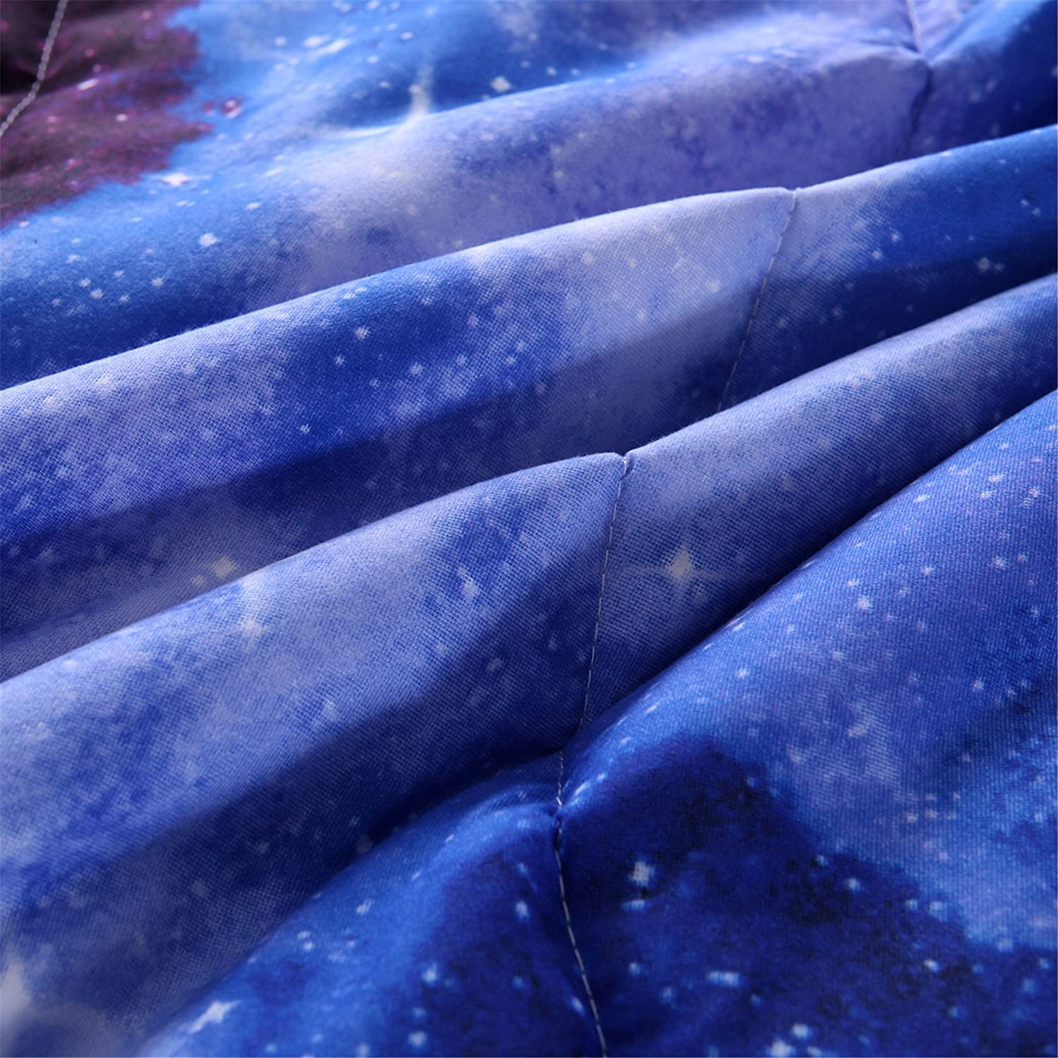 All-Season Galaxy Bedding Sets Outer Space Comforter 3D Printed Space Quilt Set Full Size for Kids Blue - Cloud-Like Soft Lightweight Bed Comforter Detail