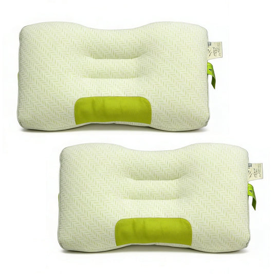 Orthopedic Support 2-Pack Bamboo Fiber Bed Pillow (29.13" x 18.9") - A-Class Safe and Cooling - Ergonomic Memory Foam Pillow for Neck Pain Support - Default Title