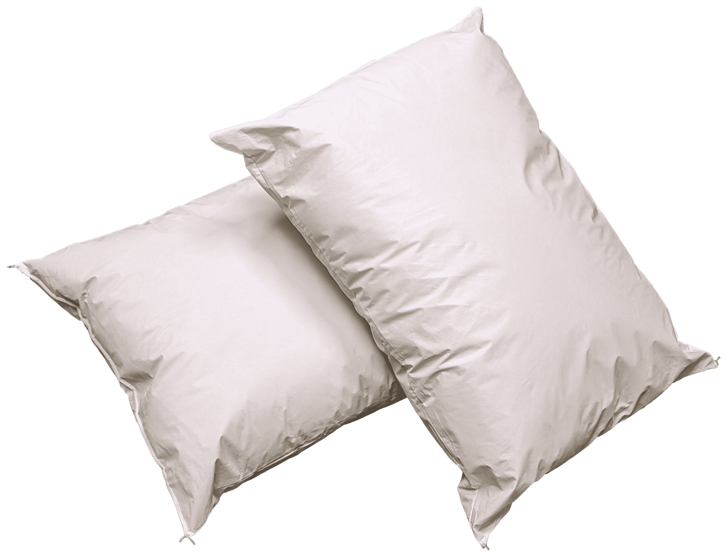 Hotel Collection 2 Pack MediCheck White Vinyl Covered Bed Pillows 20 in x 26 in - Wipeable Easy Clean - Soft Low Profile Non-Fluffy Su... - Orthopedic Shredded Foam Bed Pillow Set - Default Title