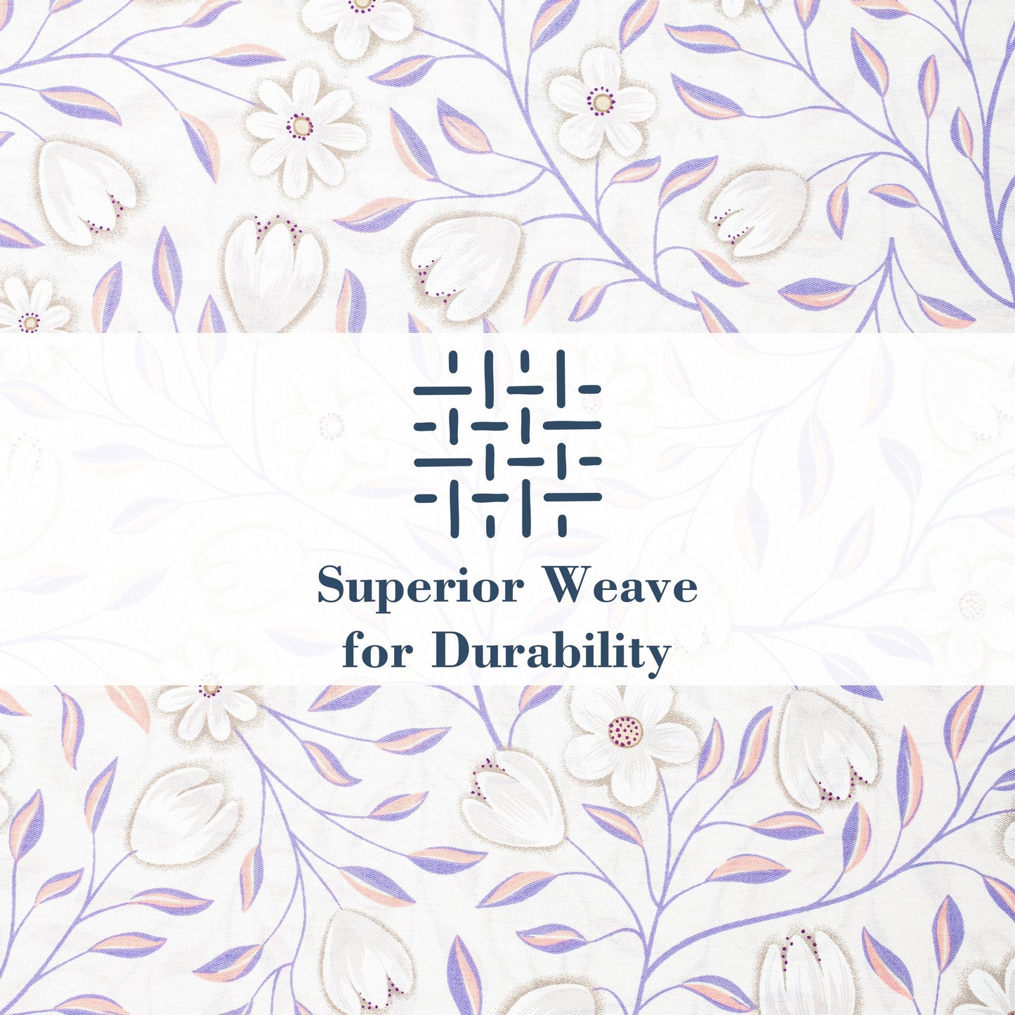 Ultra-Soft 100% Cotton Full Size Sheets,4 Piece Pure Percale Bed Sheets Set Deep Pocket Fits Mattress Upto 15",floral vine pattern - Luxury Bed Sheet Set with Deep Pockets Detail