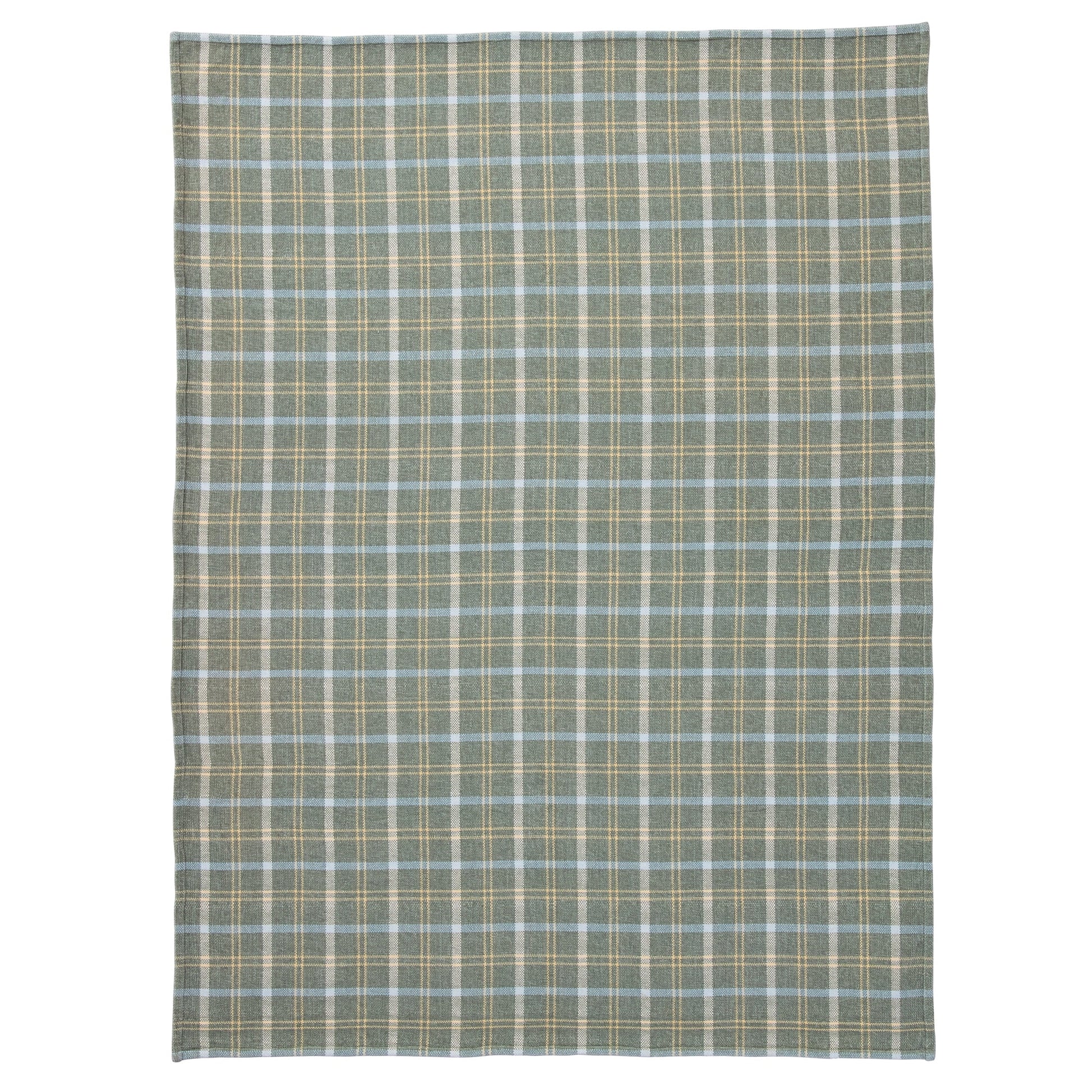 Reversible Sherpa Woven Chenille Plaid Throw Blanket, Green River , 50x72 Inches - Luxury Knitted Decorative Throw Blanket with Fringes Detail