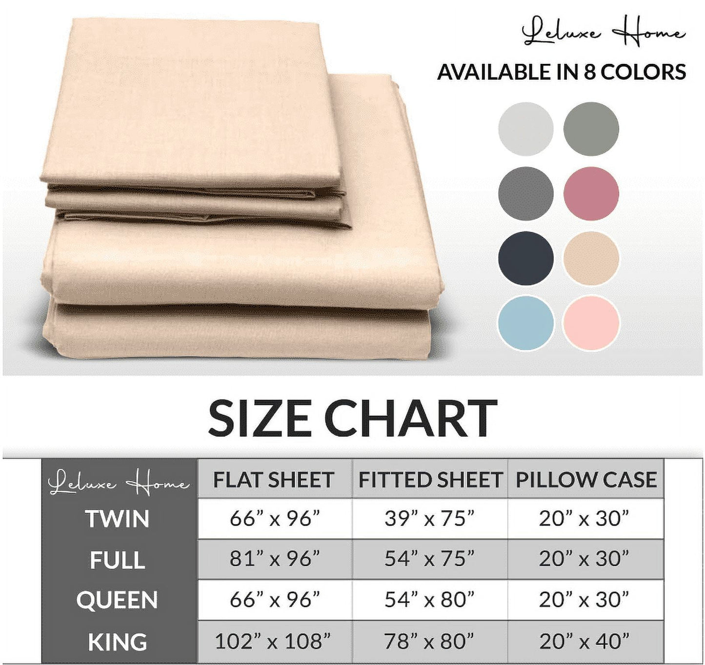 Cooling Sateen 4-Piece Full Pink Sheet Set - Cooling, Wrinkle-Free - Breathable Egyptian Cotton Flat & Fitted Sheets Detail